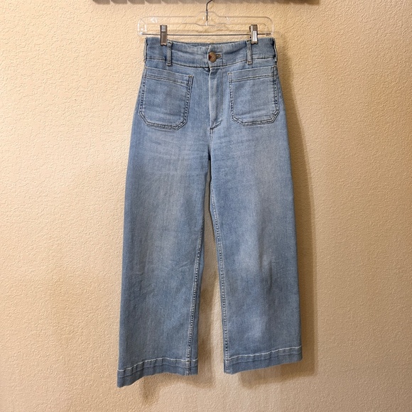 The Colette Cropped, High-Rise, Wide-Leg Jean by Maeve, Size 28 - Picture 4 of 7